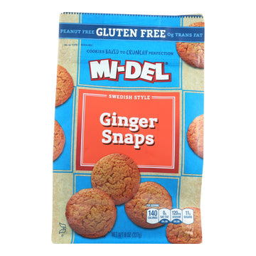 Midel Cookies - Ginger Snaps - Case Of 8 - 8 Oz - Maras Green