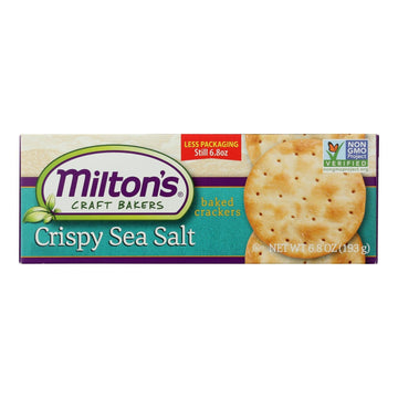 Miltons - Cracker Crispy Sea Salt - Case Of 8 - 6.8 Oz - Maras Green