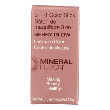 Mineral Fusion - Color Stk 3 - in - 1 Berry Glow - 1 Each - .16 Oz - Maras Green