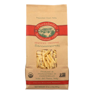 Montebello Organic Pasta - Stroz.zapreti - Case Of 12 - 1 Lb. - Maras Green