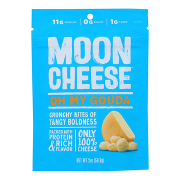 Moon Cheese Gouda Dehydrated Cheese Snack - Case Of 12 - 2 Oz - Maras Green
