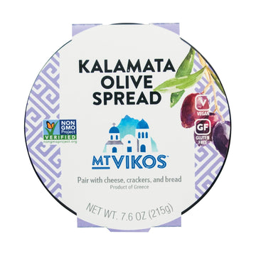 Mt Vikos Kalamata Olive Spread - Case Of 6 - 7.6 Oz - Maras Green