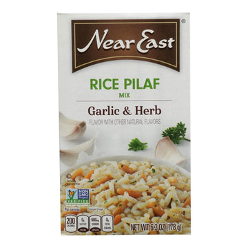 Near East Rice Pilafs - Garlic And Herb - Case Of 12 - 6.3 Oz. - Maras Green