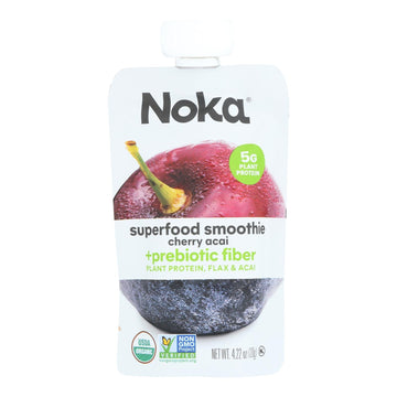 Noka - Smoothie Cherry Acai - Case Of 6 - 4.22 Oz - Maras Green