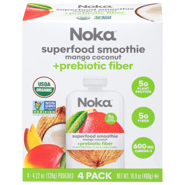 Noka - Sprfd Smthe Mgo Coconut - Case Of 6 - 4 Pack - Maras Green