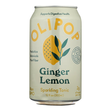 Olipop - Sprking Tonic Ginger Lemon - Case Of 12 - 12 Fz - Maras Green