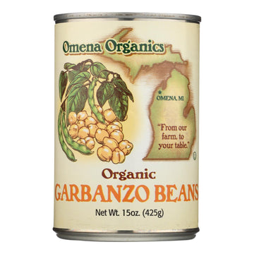 Omena Organics Organic Garbanzo Beans - Case Of 12 - 15 Oz - Maras Green
