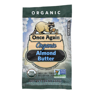 Once Again Almond Butter - Organic - Original - Squeeze Pack - 1.15 Oz - Case Of 10 - Maras Green