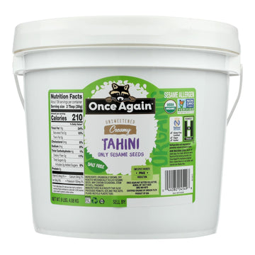 Once Again Sesame Tahini Organic - Single Bulk Item - 9lb - Maras Green