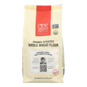 One Degree Organic Foods Sprouted Flour - Whole Wheat - Case Of 6 - 32 Oz. - Maras Green