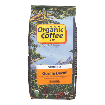 Organic Coffee Company Occ Gorilla Decaf Ground, Regular Roast - Case Of 6 - 12 Oz - Maras Green