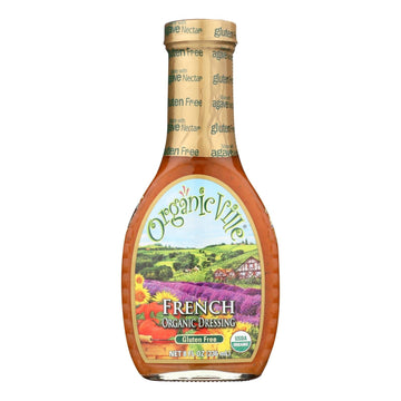 Organic Ville Organic Dressing - French - Case Of 6 - 8 Fl Oz. - Maras Green