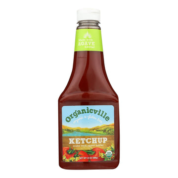 Organic Ville Organic Ketchup - Tomato - Case Of 12 - 24 Oz. - Maras Green