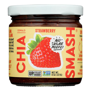 Oswald - Jam Chia Smash Strawberry - Case Of 6 - 8 Oz - Maras Green