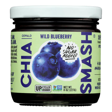 Oswald - Jam Chia Smash Wld Blueberry - Case Of 6 - 8 Oz - Maras Green