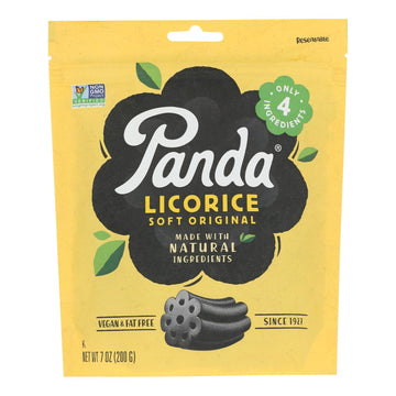 Panda Licorice - Licorice Chew Natural Bag - Case Of 8 - 7 Oz - Maras Green