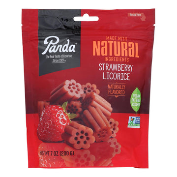 Panda Licorice - Licorice Strawberry Chews - Case Of 8 - 7 Oz - Maras Green