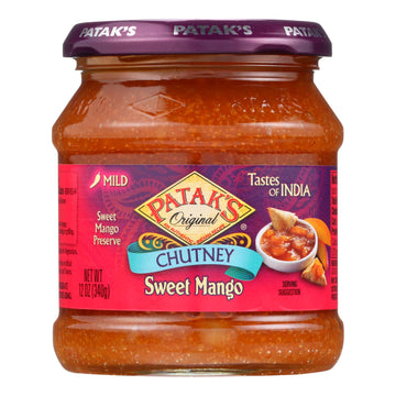 Pataks Chutney - Sweet Mango - Mild - 12 Oz - Case Of 6 - Maras Green