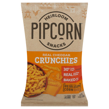 Pipcorn - Crunchies Cheddar - Case Of 12 - 7 Oz - Maras Green