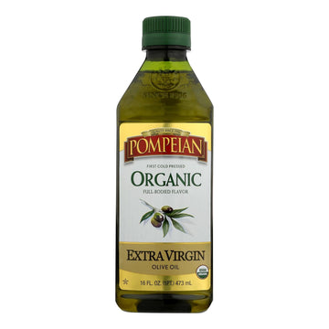 Pompeian Organic Extra Vigin Olive Oil - Case Of 6 - 16 Fz - Maras Green