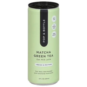 Pop & Bottle - Grn/tea Matcha Latte - Case Of 12 - 8 Fz - Maras Green