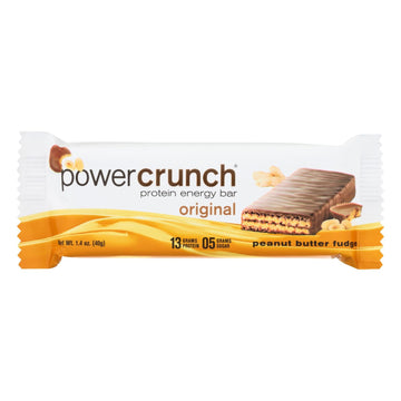 Power Crunch Bar - Peanut Butter Fudge - Case Of 12 - 1.4 Oz - Maras Green