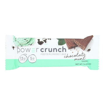 Power Crunch Protein Bars - Chocolate Mint Original - 40 Grm - Case Of 12 - Maras Green
