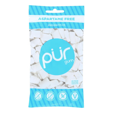 Pur Peppermint Gum - Case Of 12 - 2.72 Oz - Maras Green