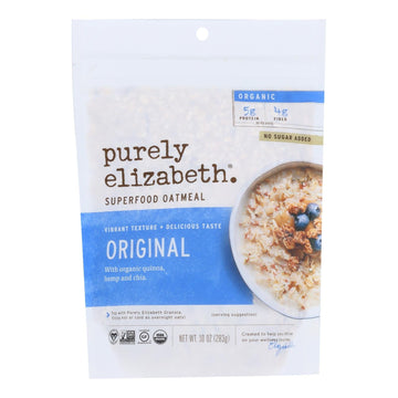 Purely Elizabeth Oatmeal - Organic - Ancient Grain - Original - 10 Oz - Case Of 6 - Maras Green