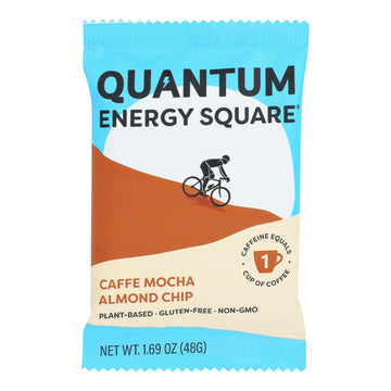 Quantum Energy Squares - Bar Caffe Mocha Almd Chip - Cs Of 8 - 1.69 Oz - Maras Green