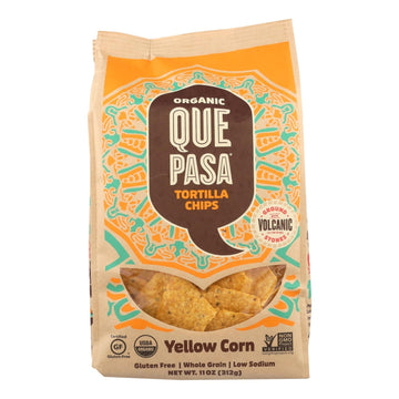 Que Pasa - Tortilla Chips Yellow - Case Of 6 - 11 Oz - Maras Green