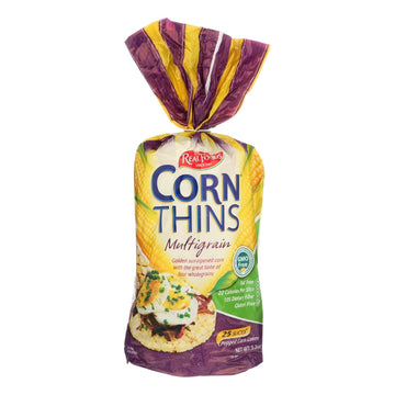 Real Foods Organic Corn Thins - Multigrain - Case Of 6 - 5.3 Oz. - Maras Green