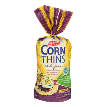 Real Foods Organic Corn Thins - Multigrain - Case Of 6 - 5.3 Oz. - Maras Green
