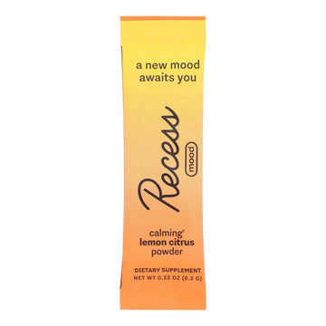 Recess - Mood Sticks Lemon Citrus - Case Of 10 - .22 Oz - Maras Green