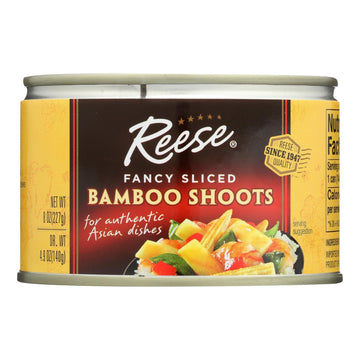 Reese Bamboo Shoots - Sliced - Case Of 24 - 8 Oz - Maras Green