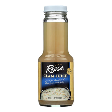 Reese Clam Juice Bottle - Case Of 6 - 8 Fl Oz. - Maras Green