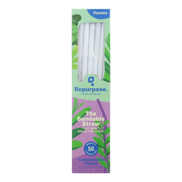 Repurpose Compostable Straws - Case Of 20 - 50 Count - Maras Green