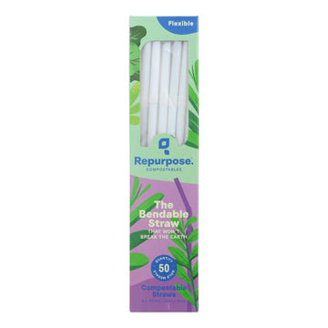 Repurpose Compostable Straws - Case Of 20 - 50 Count - Maras Green