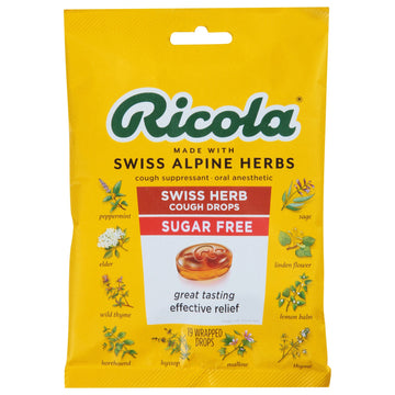 Ricola - Cough Drop Sugar Free Swiss Herb - Case Of 8 - 19 Ct - Maras Green