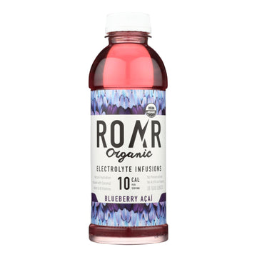 Roar Organic - Water Blueberry Acai - Case Of 12 - 18 Fz - Maras Green