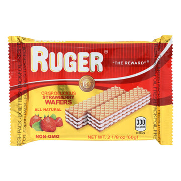Ruger Wafers, Strawberry - Case Of 12 - 2.125 Oz - Maras Green