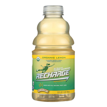 Rw Knudsen Pet Recharge Organic Lemon Juice - Case Of 6 - 32 Fz - Maras Green