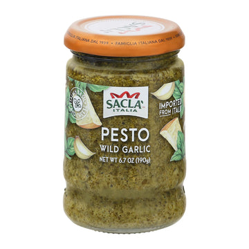 Sacla - Pesto Wild Garlic - Case Of 6 - 6.7 Oz - Maras Green
