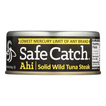 Safe Catch - Tuna Ahi - wild Yellowfin - Case Of 6 - 5 Oz - Maras Green