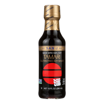 San - J Tamari Soy Sauce - Case Of 6 - 10 Fl Oz. - Maras Green