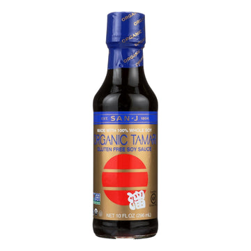 San - J Tamari Soy Sauce - Organic - Case Of 6 - 10 Fl Oz. - Maras Green
