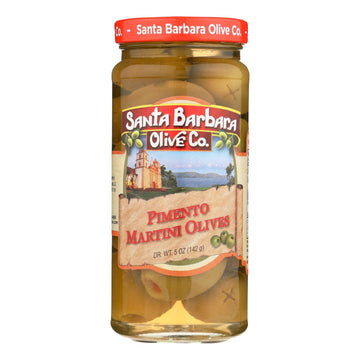 Santa Barbara Olives - Martini Style - Case Of 6 - 5 Oz. - Maras Green