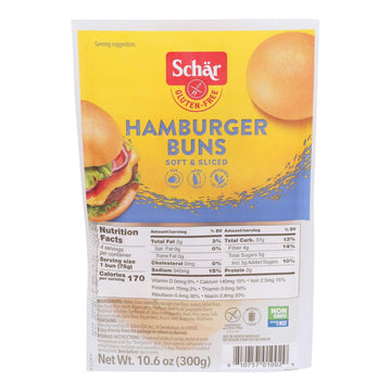 Schar - Rolls Hamburger Buns Gluten Free - Case Of 4 - 10.6 Oz - Maras Green