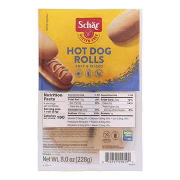 Schar - Rolls Hot Dog Gluten Free - Case Of 4 - 8 Oz - Maras Green