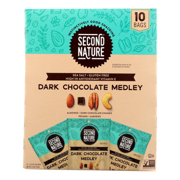 Second Nature - Nut Medley Dark Chocolate - Case Of 4 - 10/1.25 - Maras Green